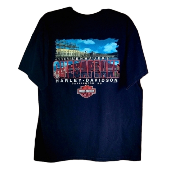 Harley-Davidson Motor Cycles Black T Shirt With Large Front & Back Graphics XL - Picture 3 of 7